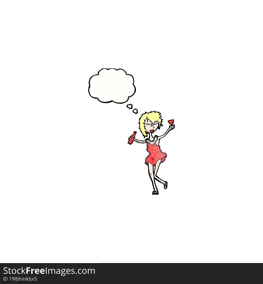 Cartoon Dancing Woman