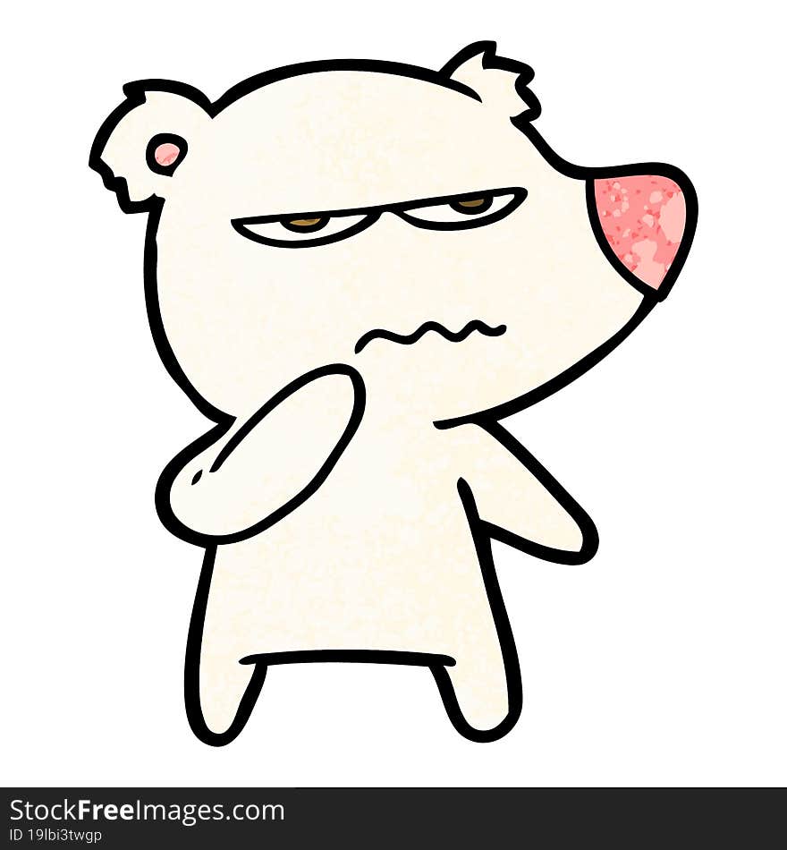 angry bear polar cartoon. angry bear polar cartoon