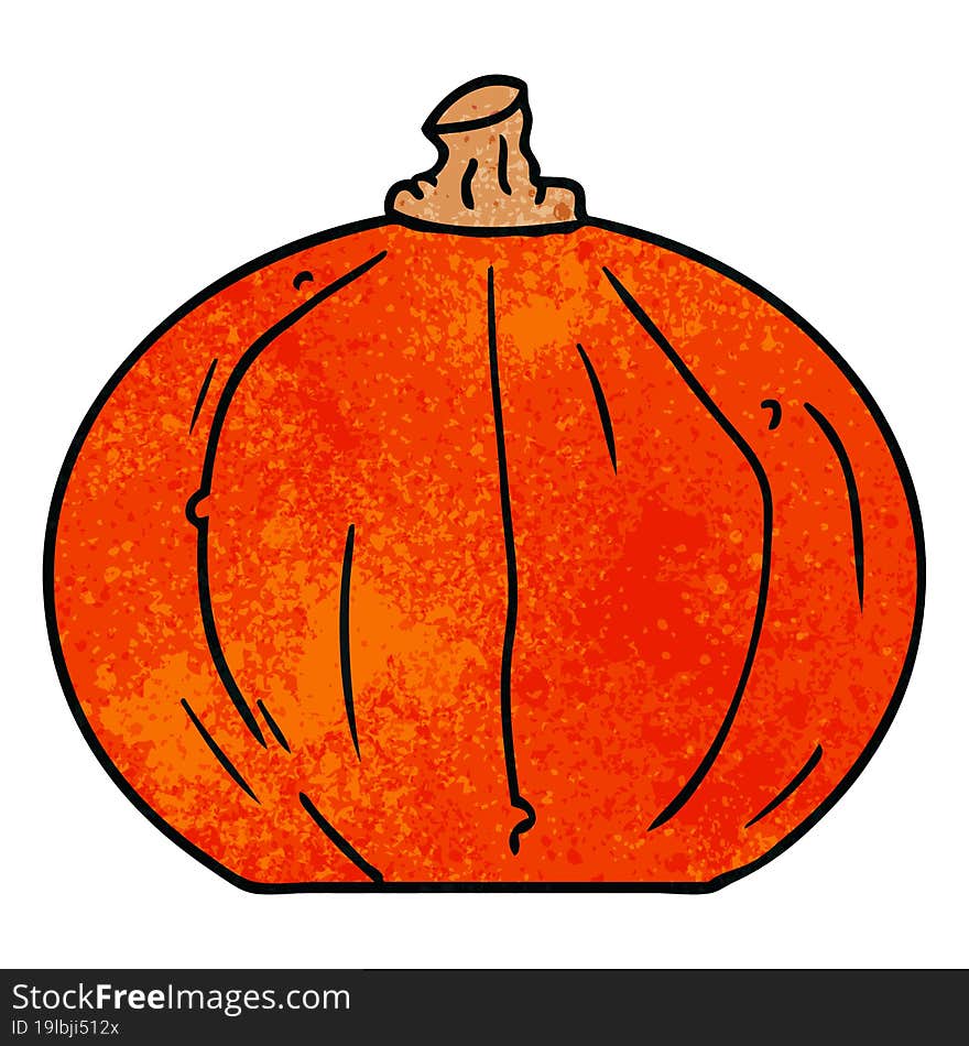 textured cartoon doodle of a pumpkin