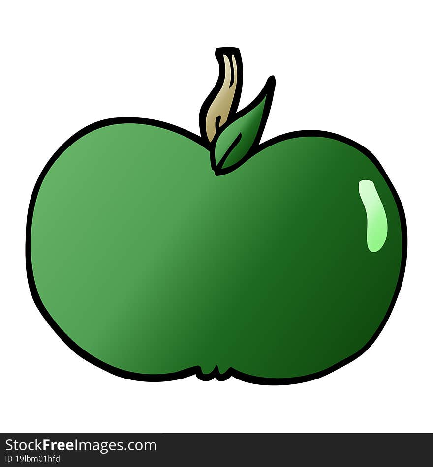 Cartoon Doodle Juicy Apple