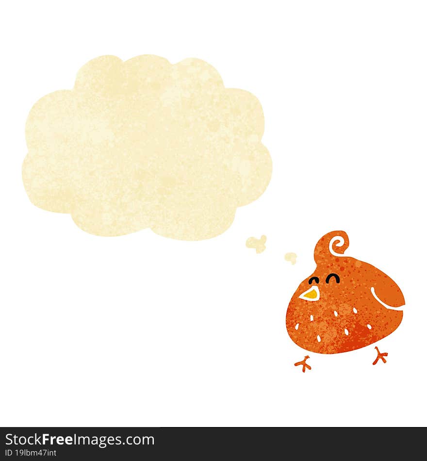 Cartoon Bird With Thought Bubble