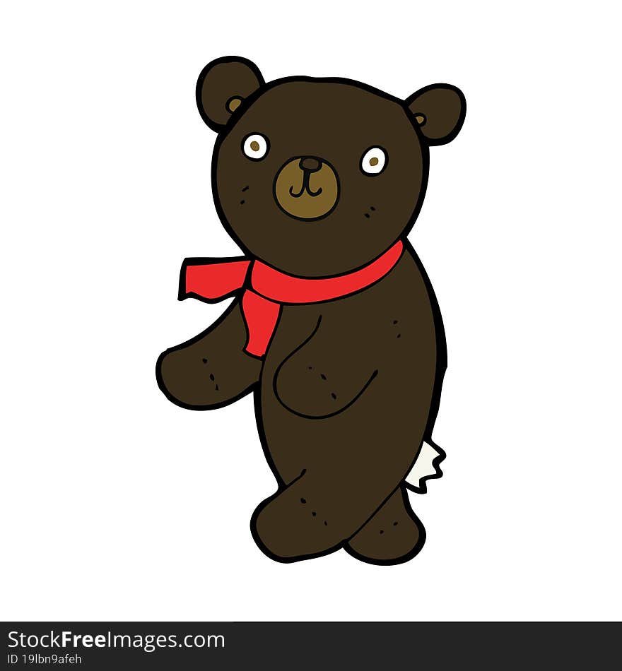 cute cartoon black teddy bear