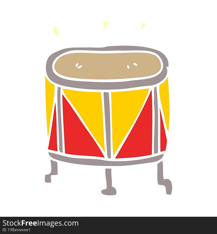 cartoon doodle drum on stand