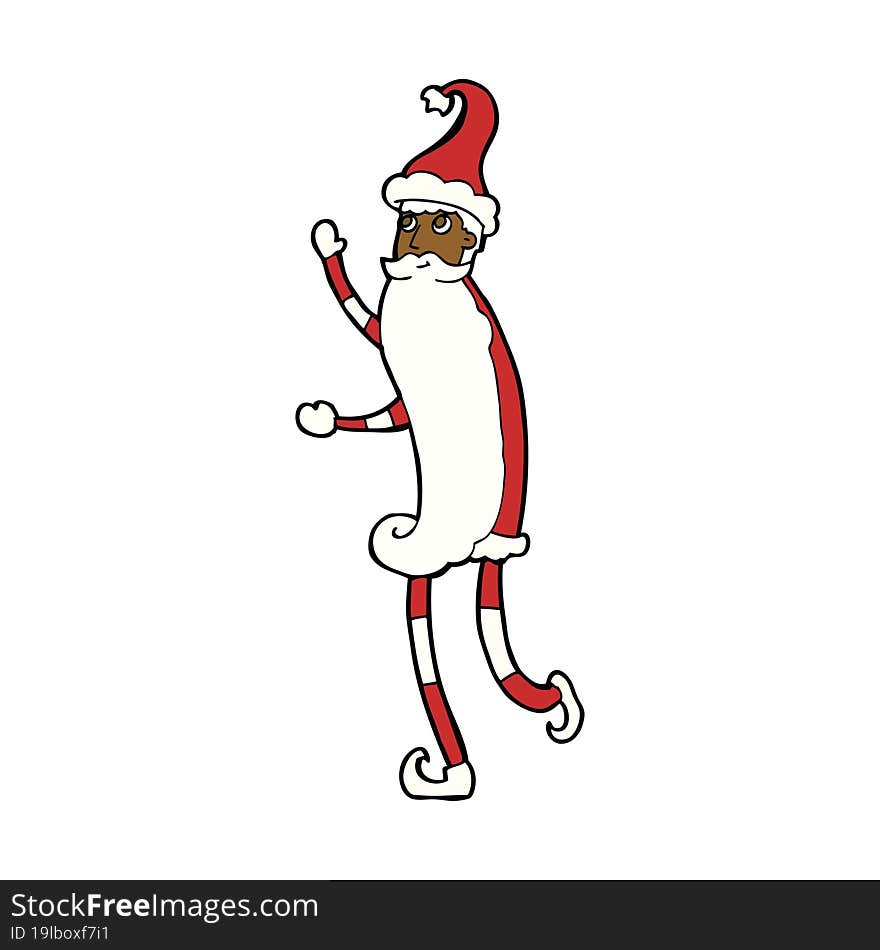 Cartoon Skinny Santa