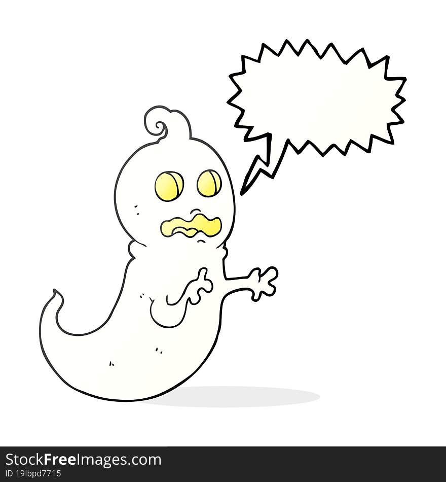 Speech Bubble Cartoon Ghost