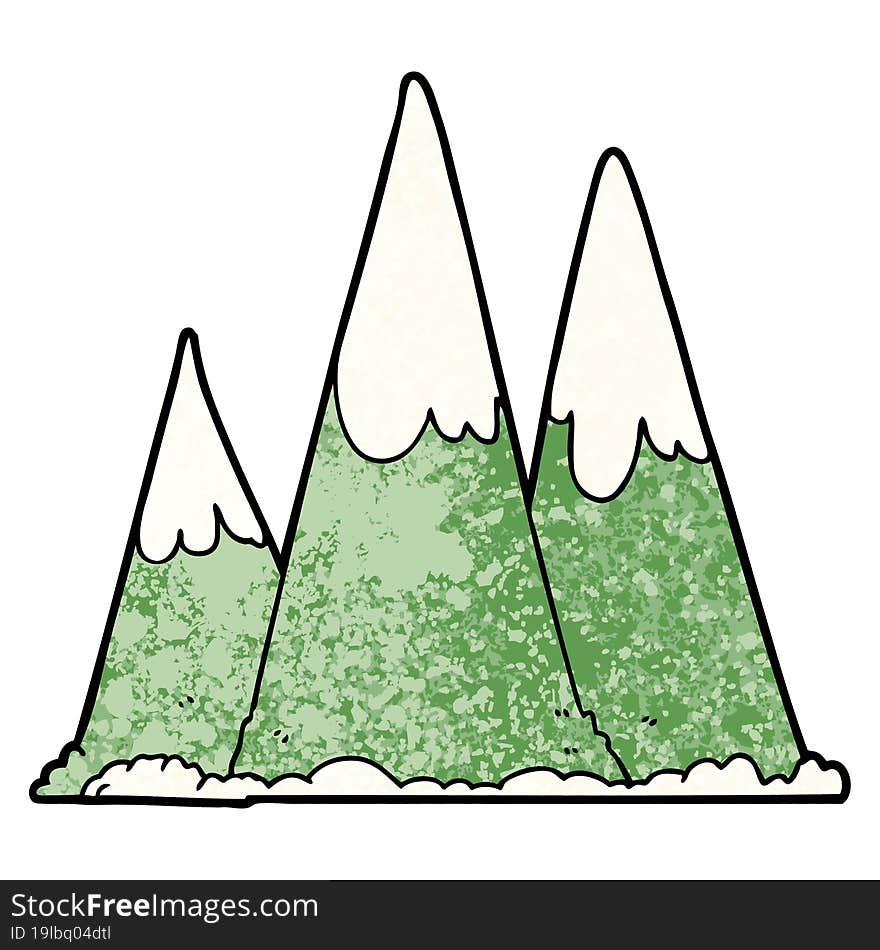 cartoon mountains. cartoon mountains