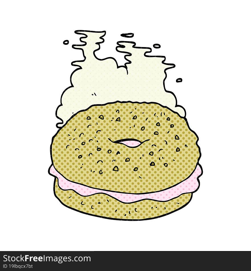 cartoon bagel