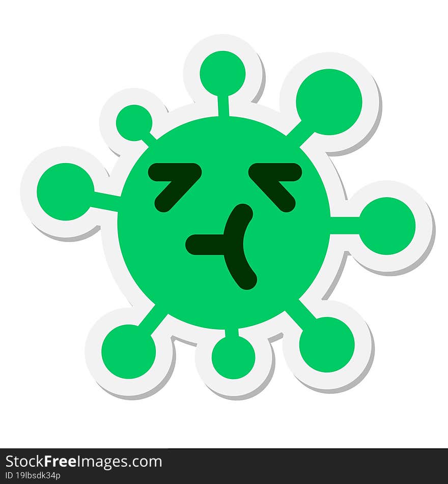 Tired Virus Sticker