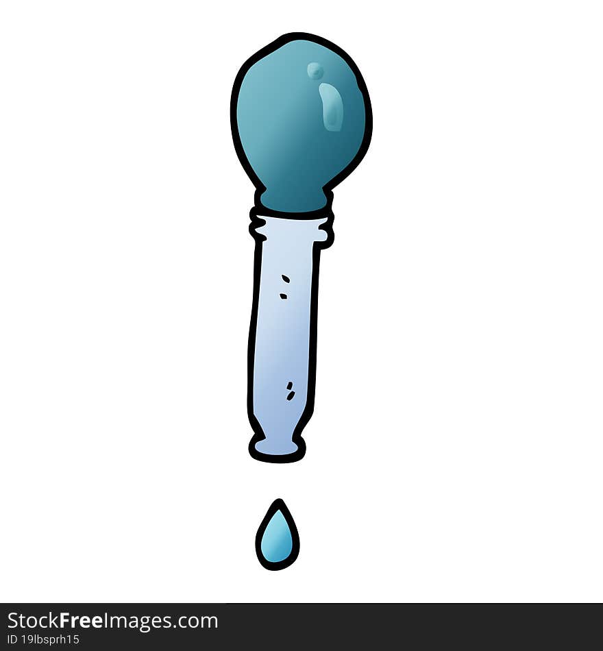 cartoon doodle dripping pipette