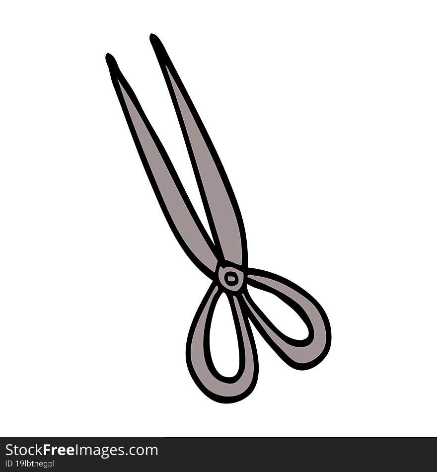 Cartoon Doodle Scissors