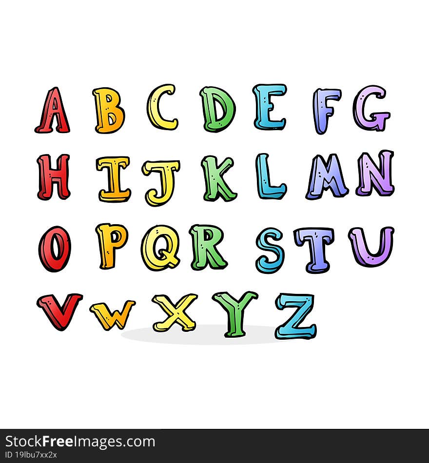 cartoon alphabet