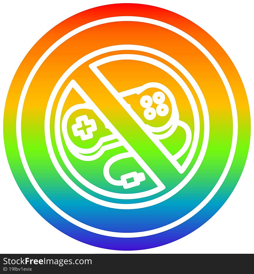 no gaming circular in rainbow spectrum