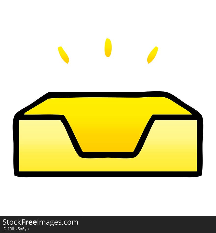 gradient shaded cartoon of a empty tray