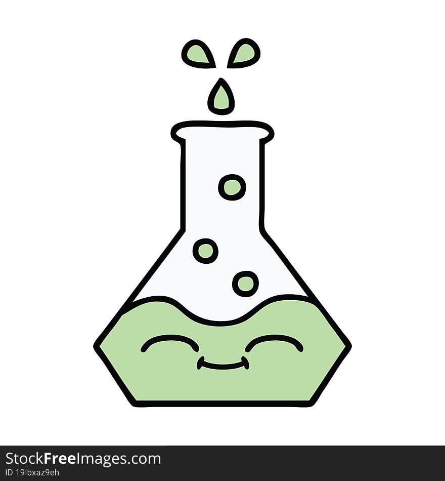 Cute Cartoon Science Beaker