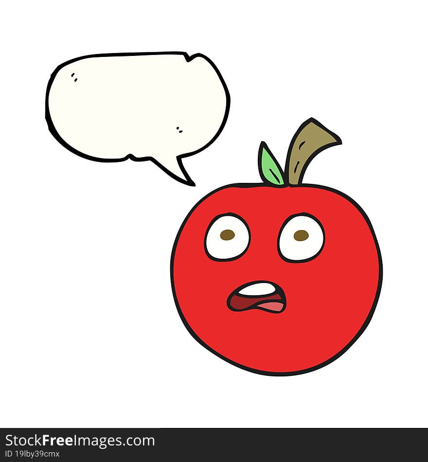 Speech Bubble Cartoon Tomato