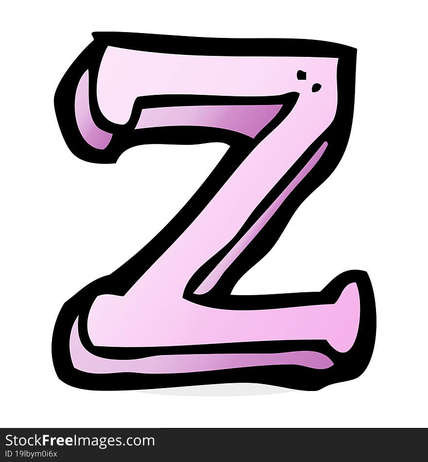 Cartoon Letter Z