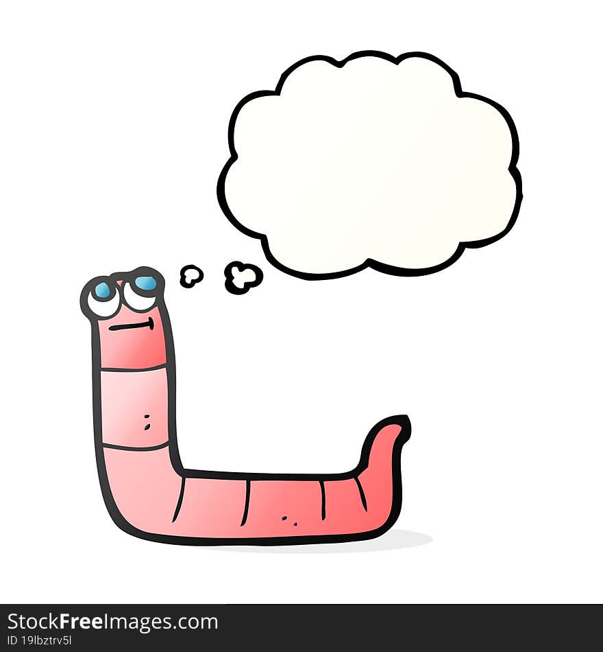 Thought Bubble Cartoon Worm