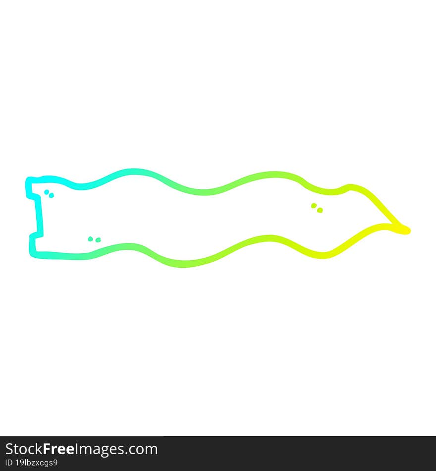 cold gradient line drawing cartoon waving banner