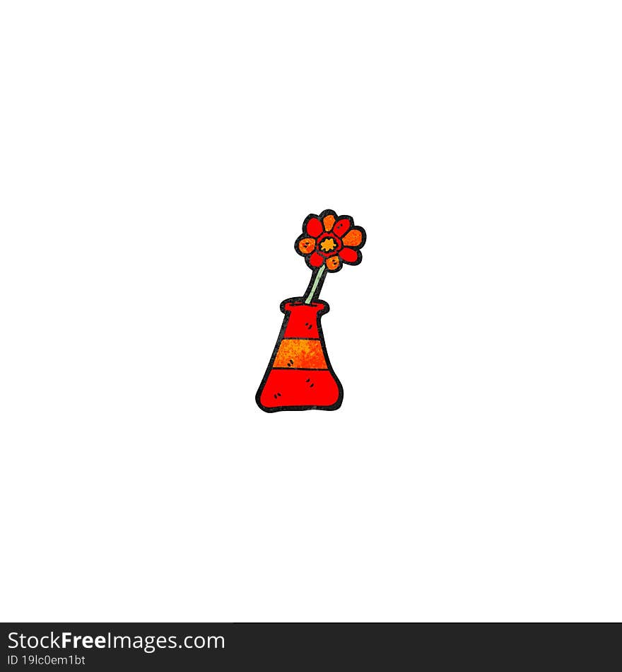 cartoon flower in vase