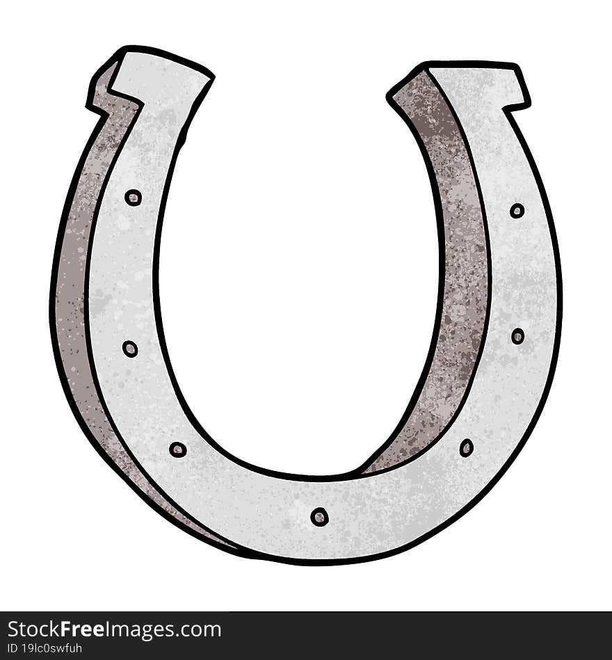 cartoon iron horse shoe. cartoon iron horse shoe