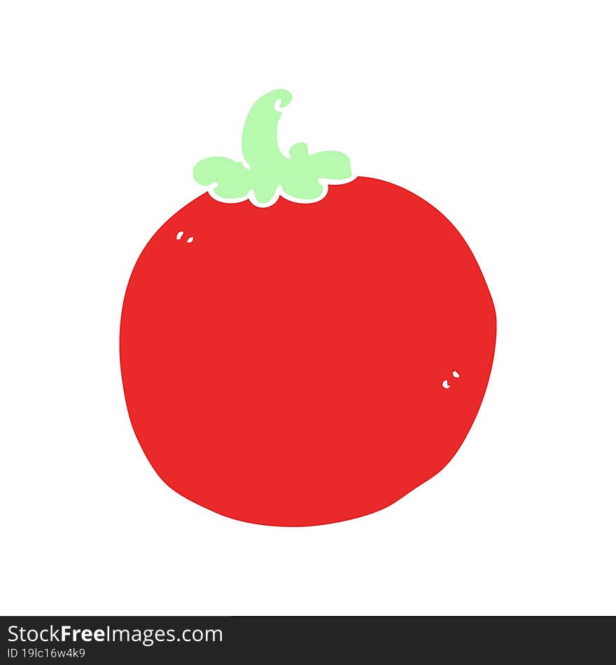 flat color style cartoon tomato