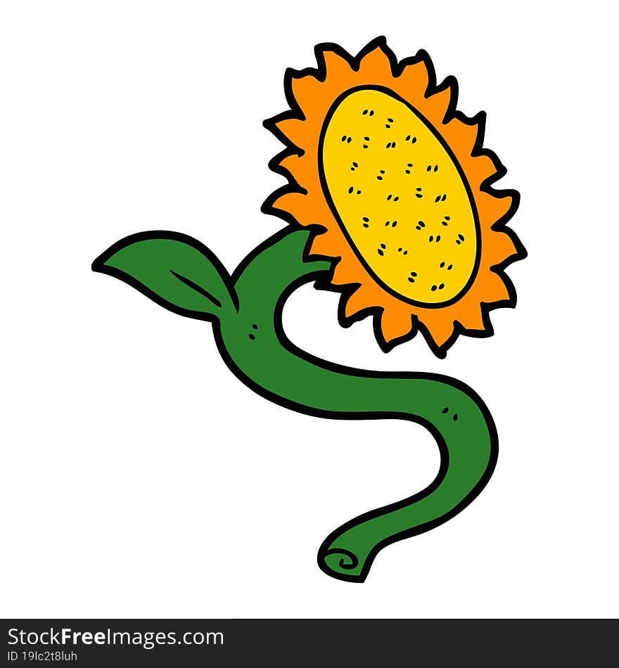 cartoon sunflower. cartoon sunflower