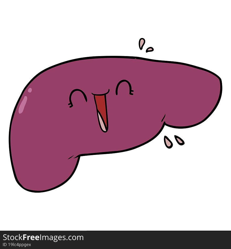 cartoon liver. cartoon liver