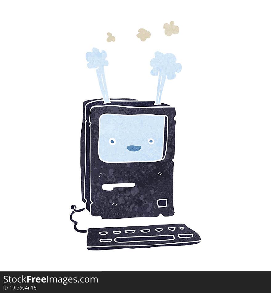 Cartoon Old Computer