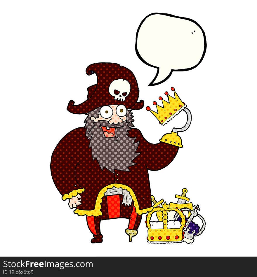 comic book speech bubble cartoon pirate captain