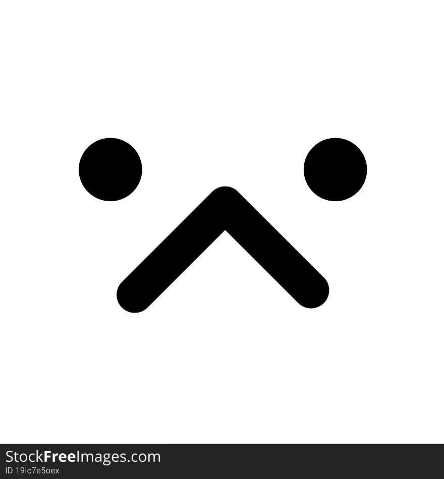 simple annoyed face icon