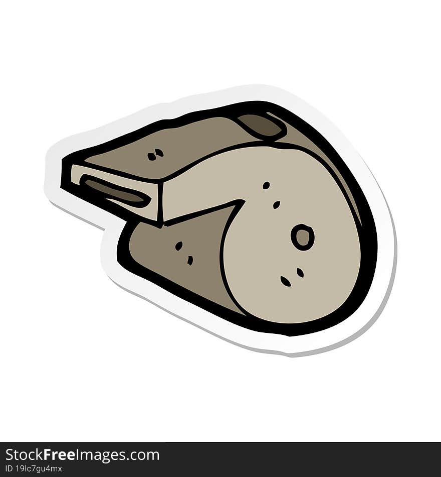 Sticker Of A Cartoon Whistle