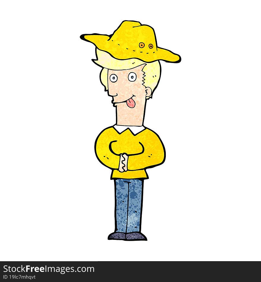 cartoon man in hat