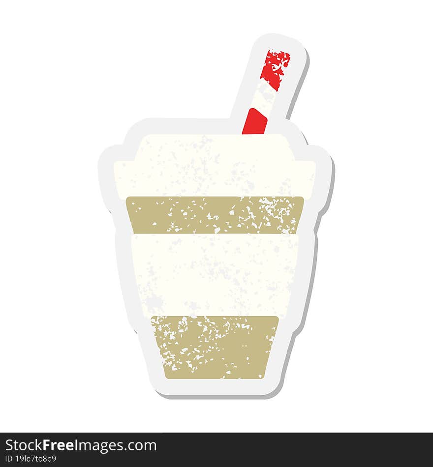 takeout coffee cup grunge sticker