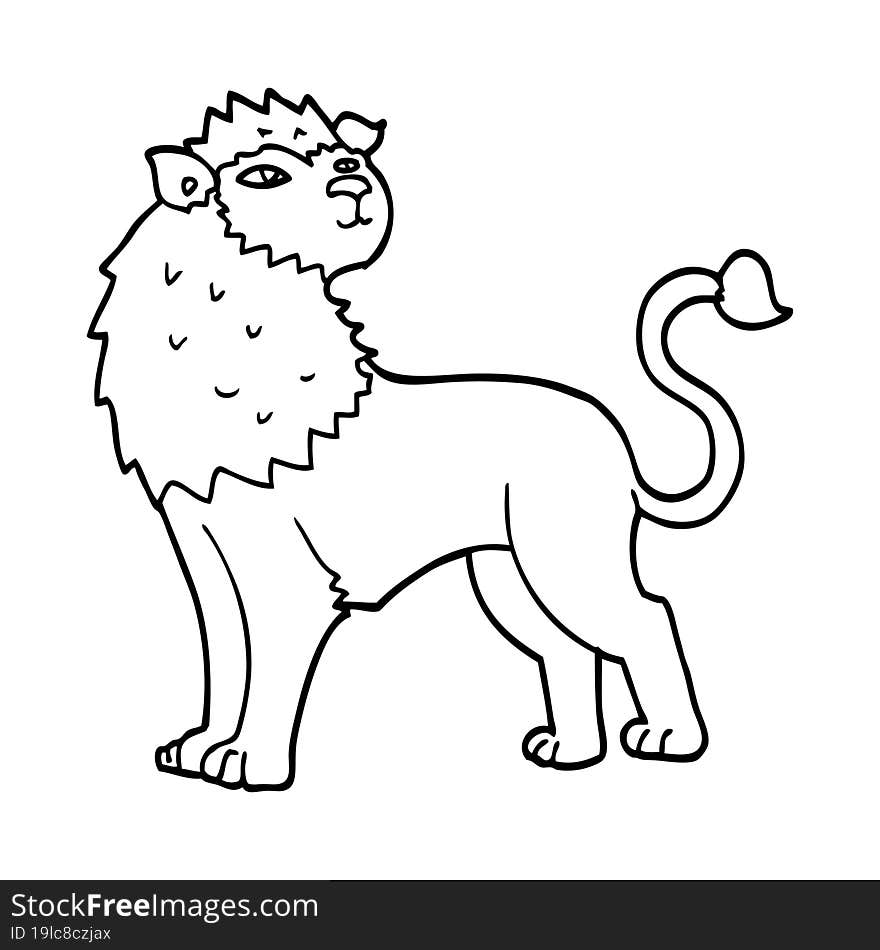 cartoon lion