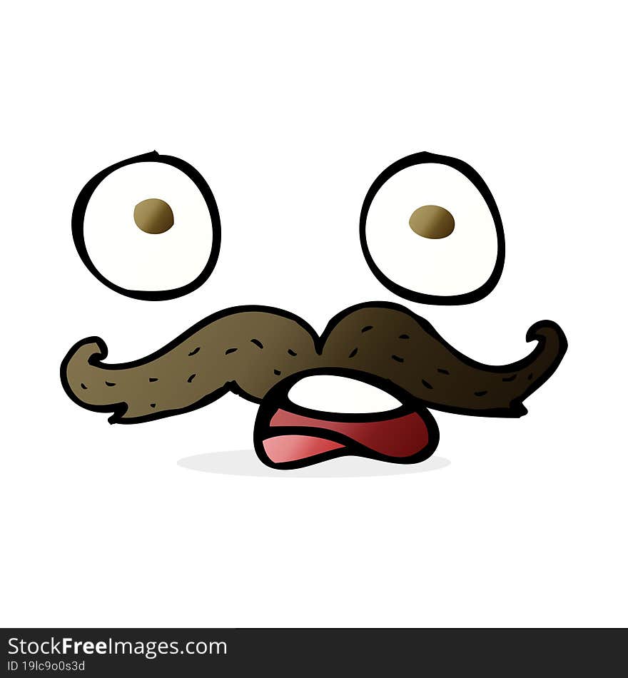 Cartoon Mustache Face