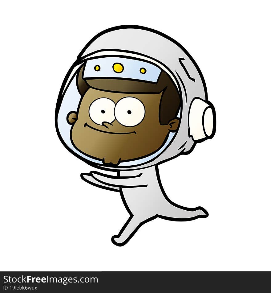 happy astronaut cartoon. happy astronaut cartoon