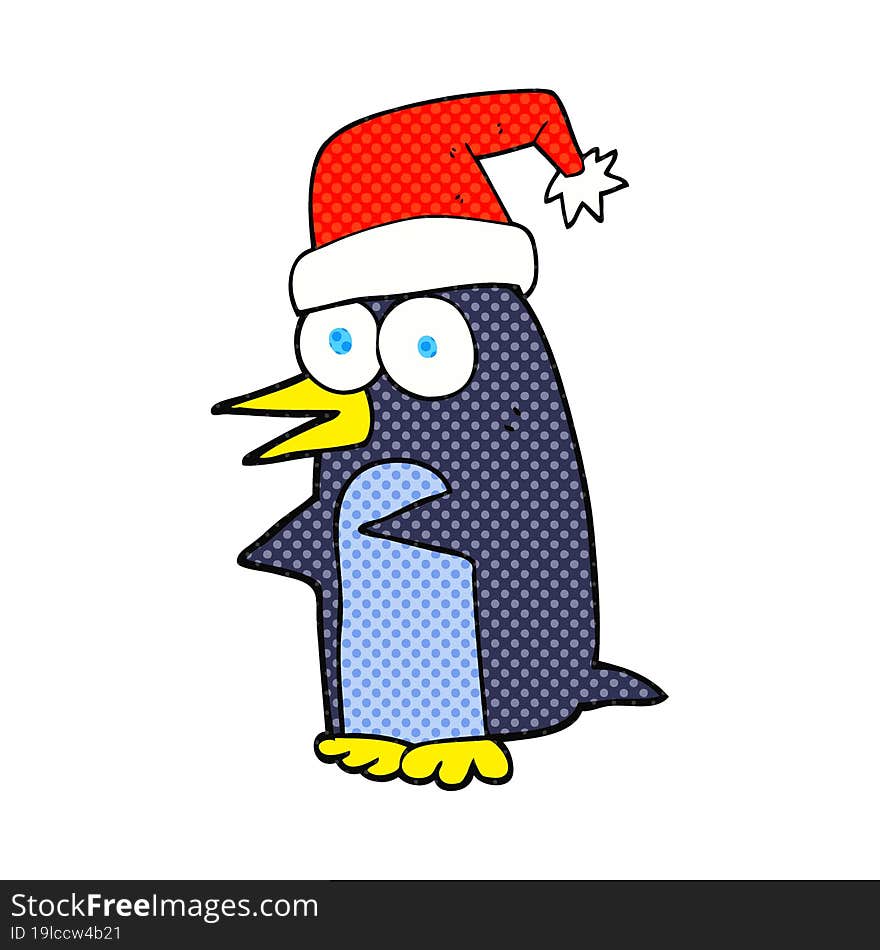 cartoon christmas penguin