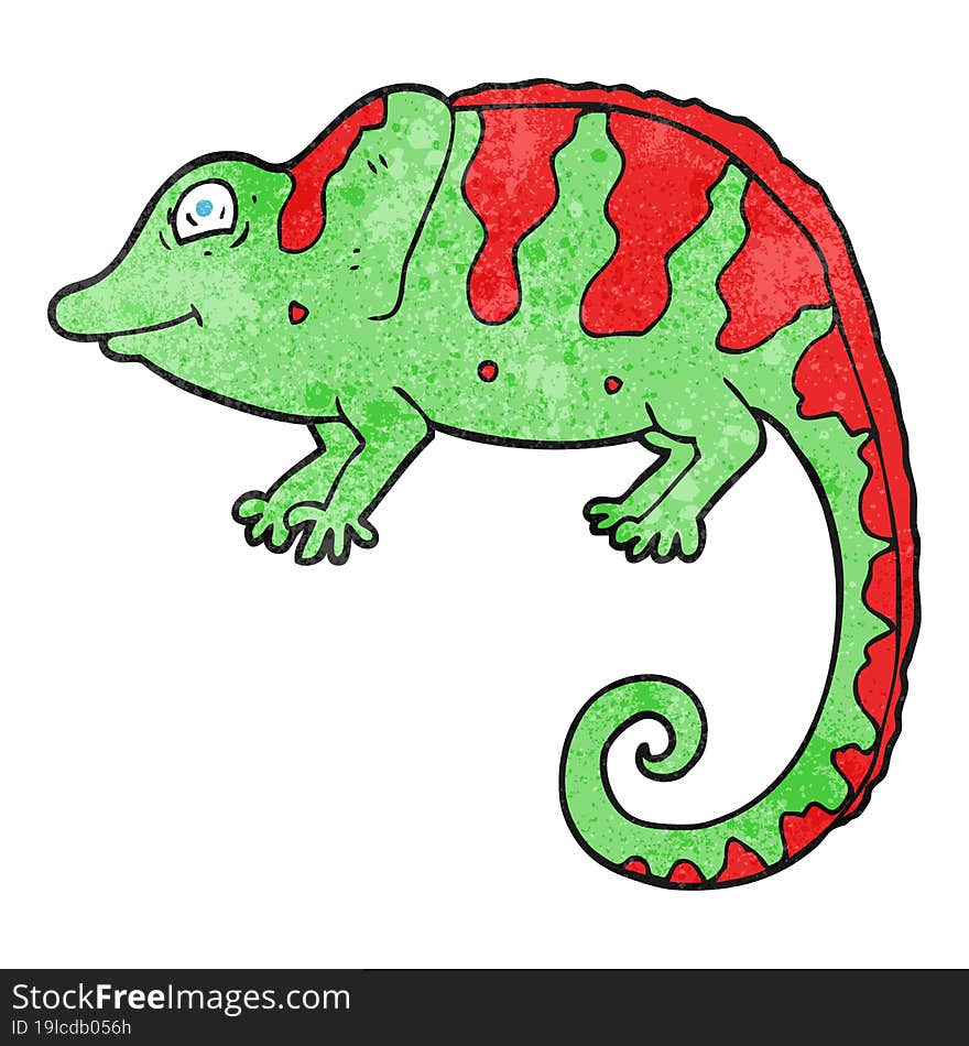 Textured Cartoon Chameleon