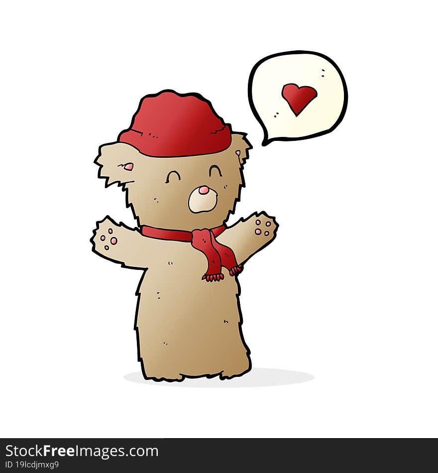 cartoon bear in hat