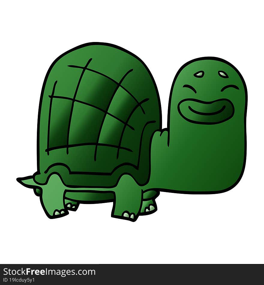 cartoon doodle happy turtle