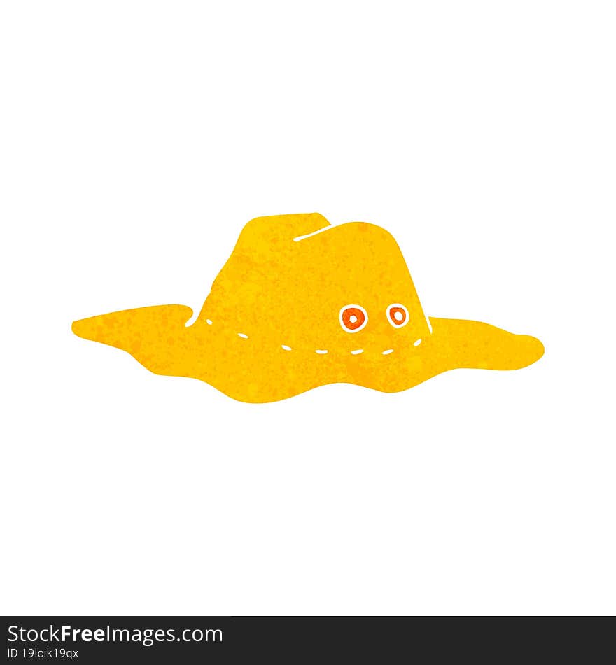 cartoon old australian hat