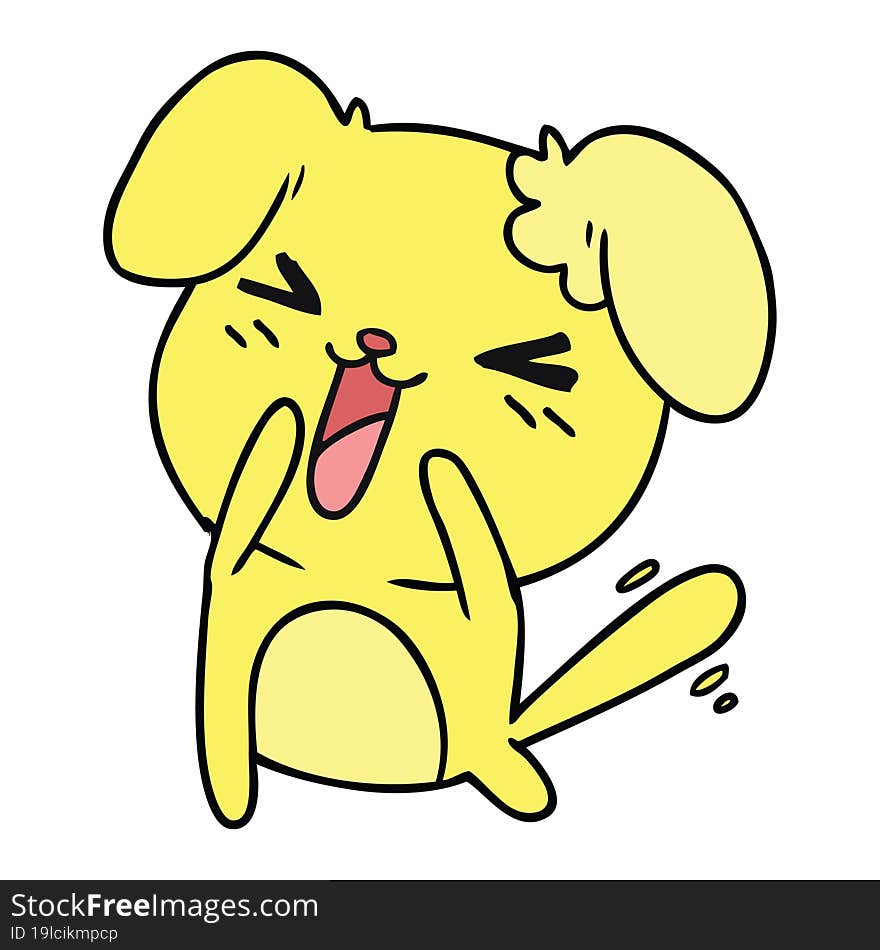 cartoon of cute kawaii dog