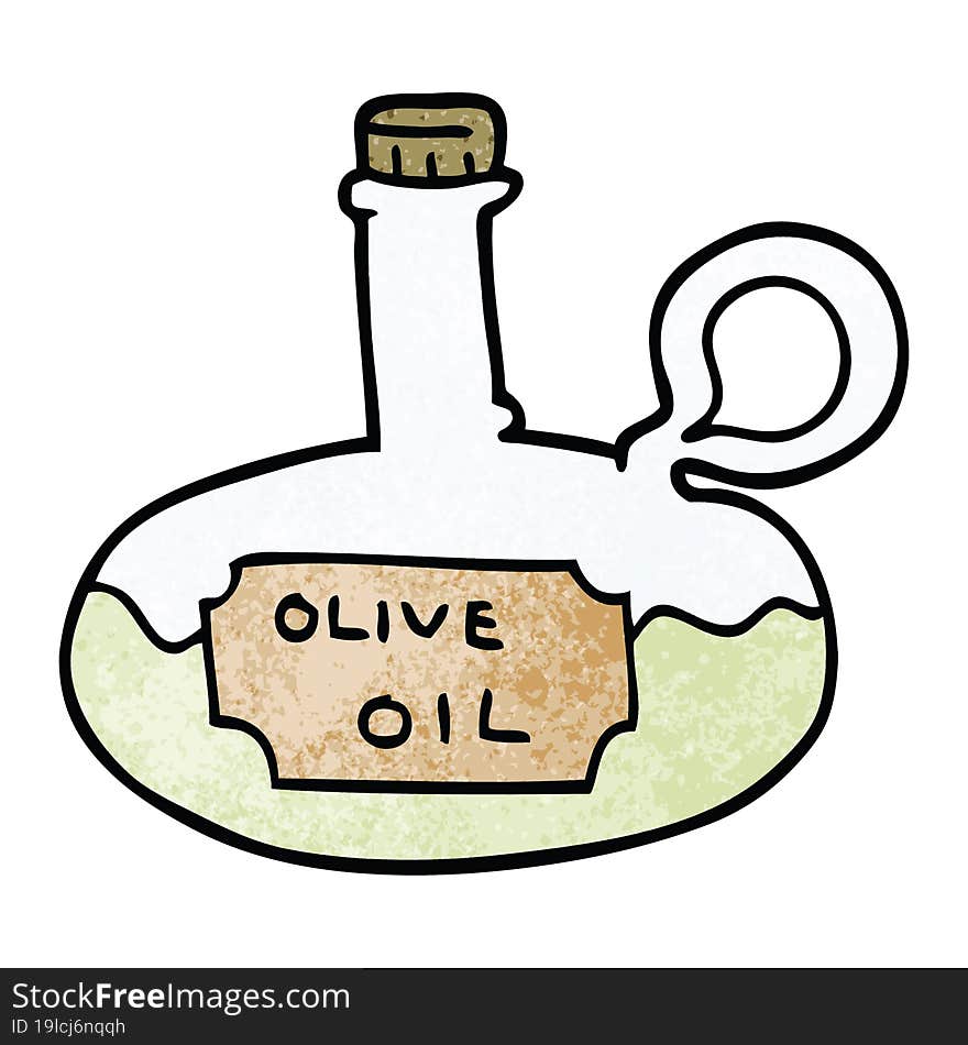 Cartoon Doodle Olive Oil