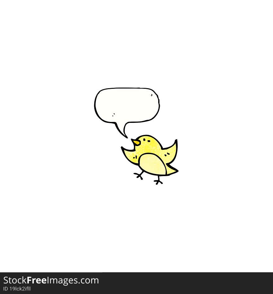 cartoon little bird