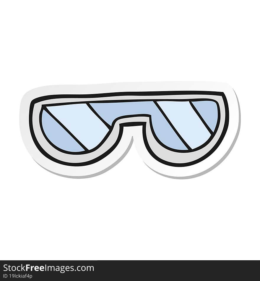 sticker of a cartoon glasses