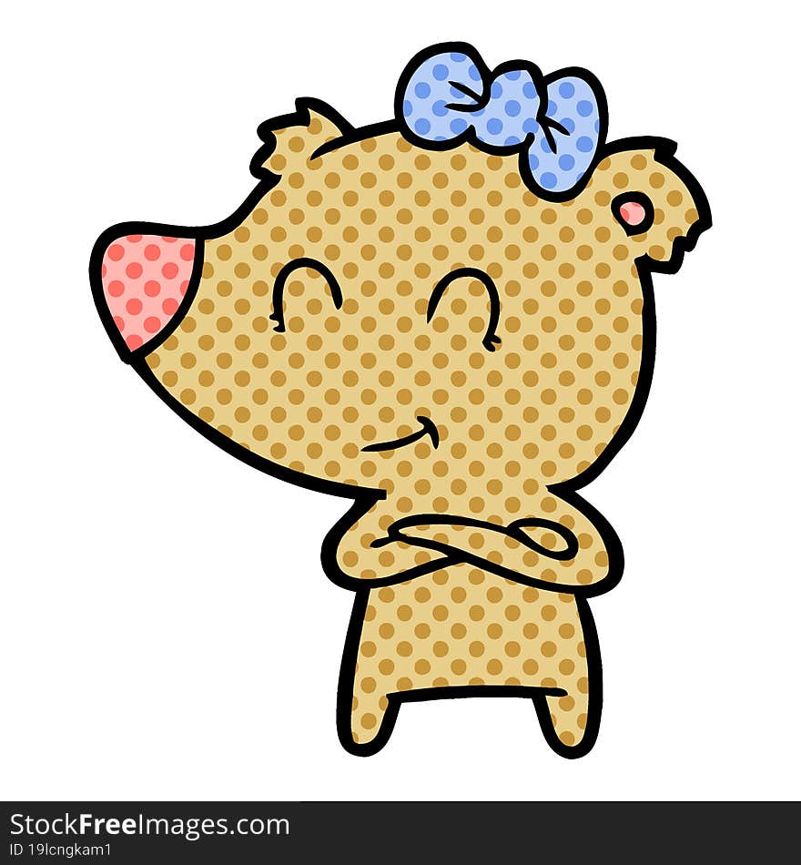 female bear cartoon. female bear cartoon