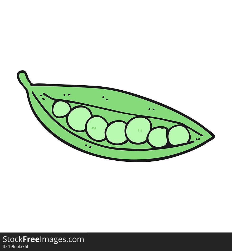 cartoon peas in pod