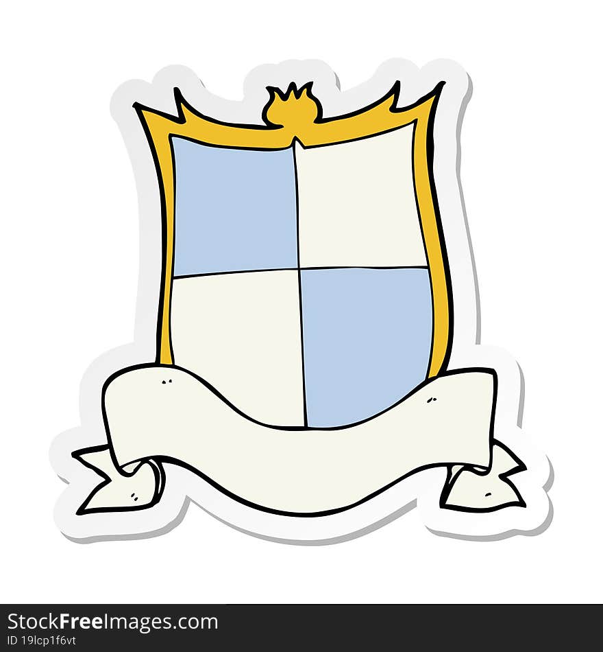 sticker of a heraldry cartoon