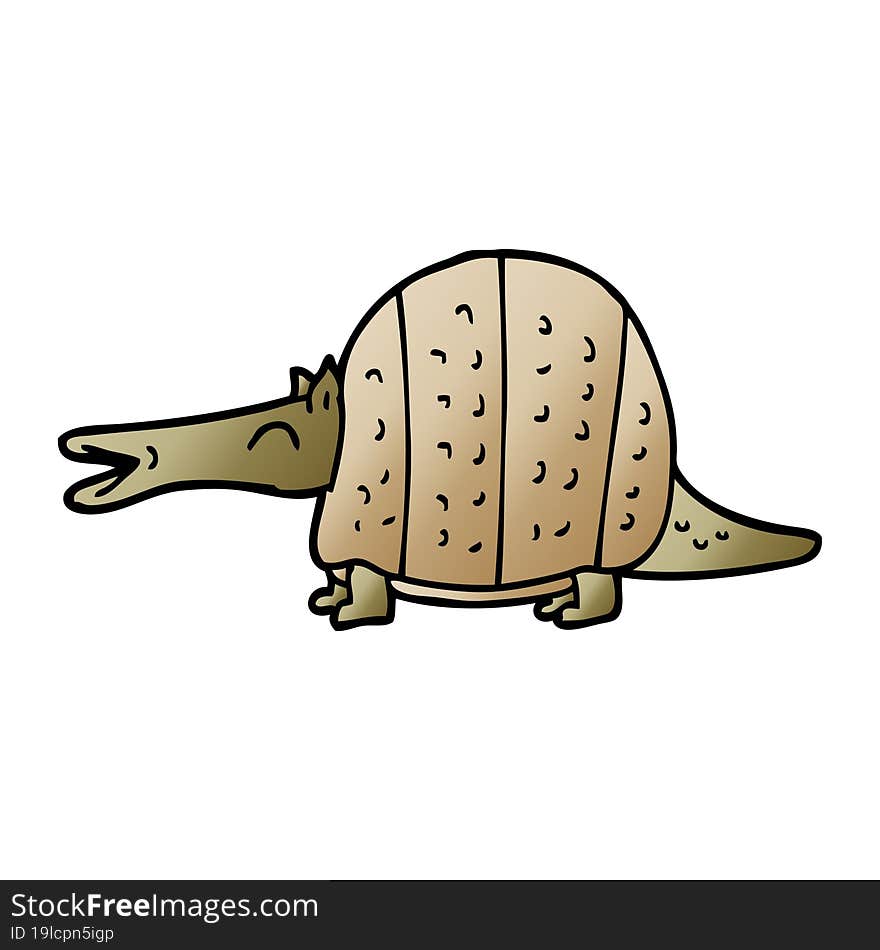 cartoon doodle armadillo