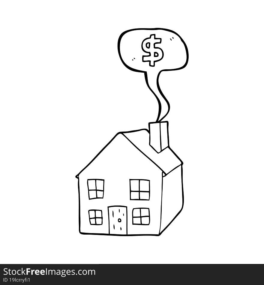 speech bubble cartoon housing market